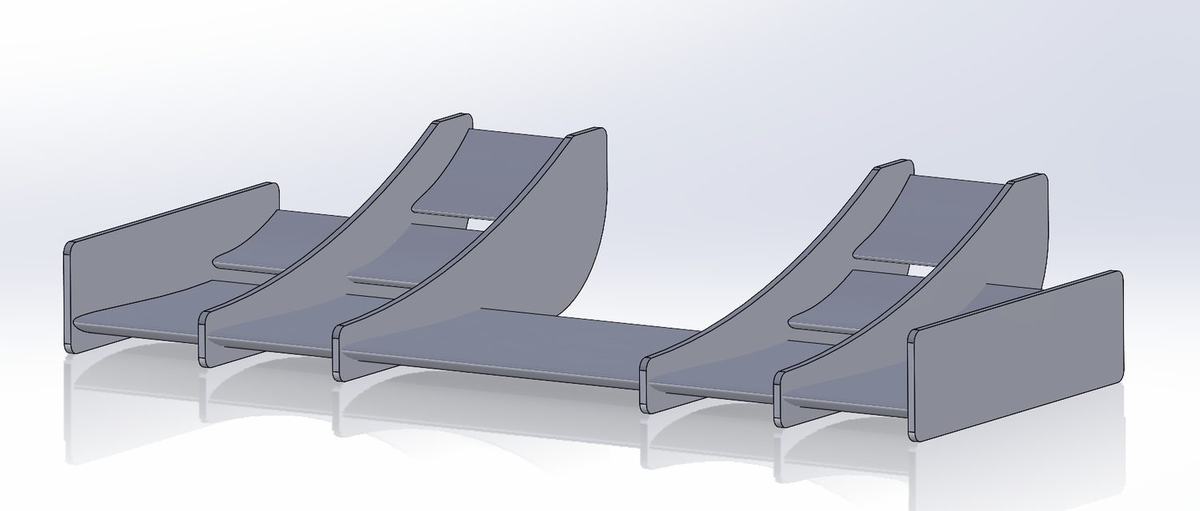 CAD model of the multi-element front wing