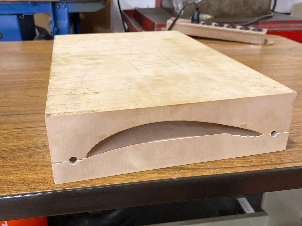 CNC-machined split mold cut from tooling foam