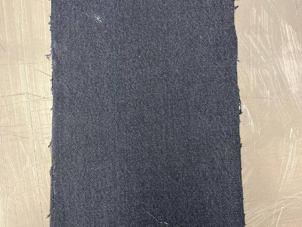 The cured denim composite panel, thick and rigid