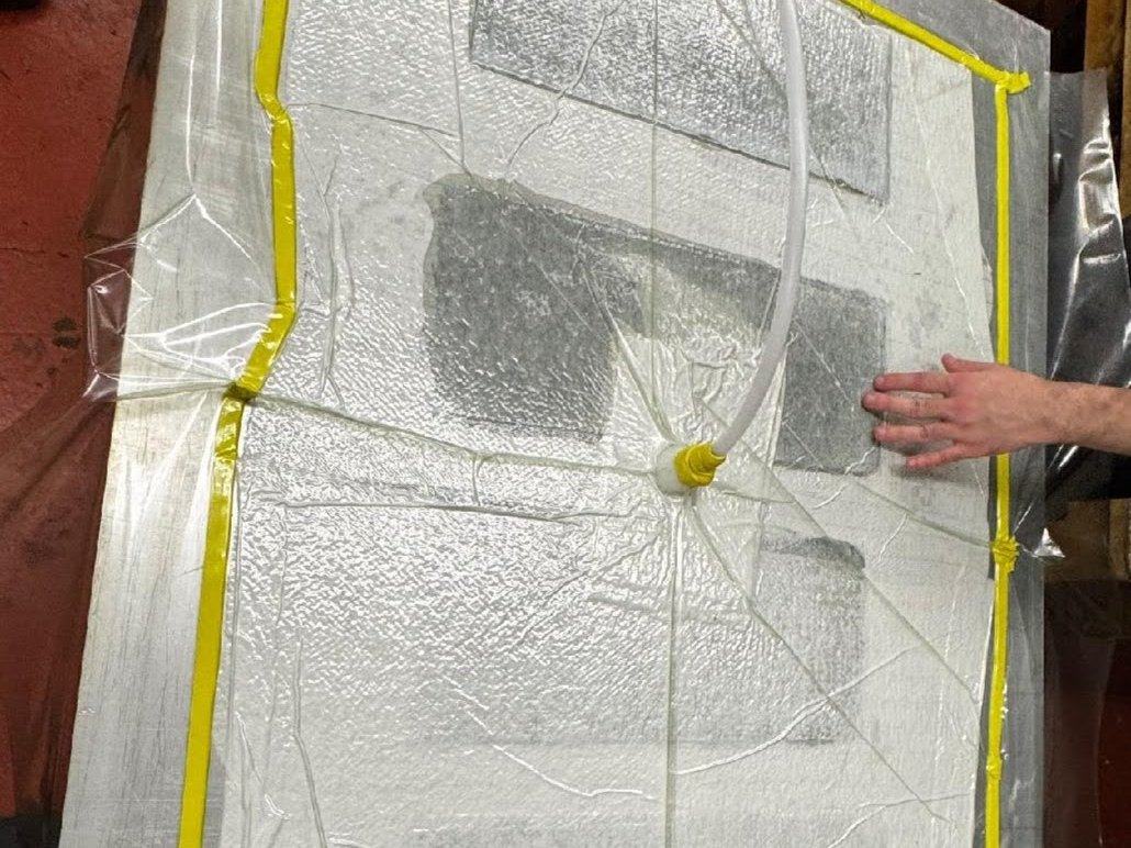 All sample panels sealed under a vacuum bag before cure